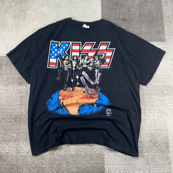 Kiss Other - Vintage 1996 KISS Alive Worldwide Tour T-Shirt Pittsburgh Civic Arena Black XL